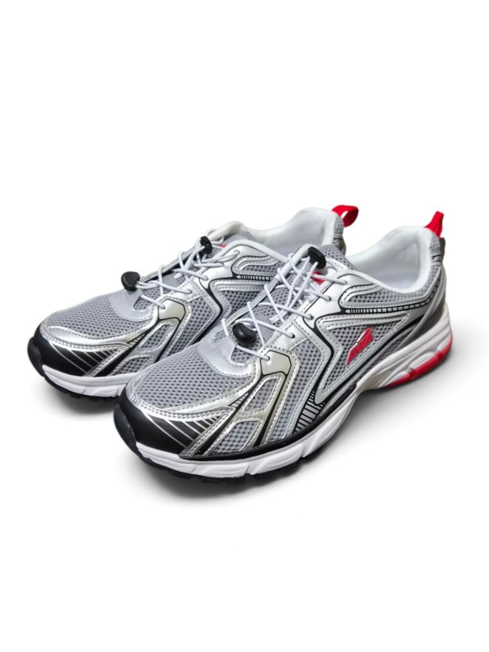 NWT Avia Men's Sport Sneakers Size 11 Bungee Elastic Laces Breathable Mesh Gray